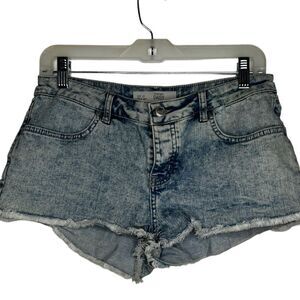Topshop Moto Daisy Cut-Off Denim Shorts‎
